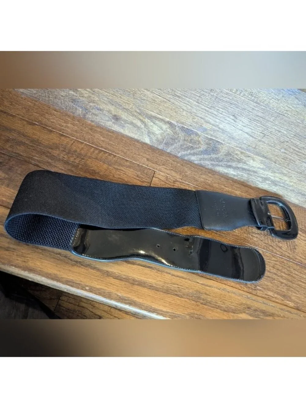 Lauren Ralph Lauren Black Patent Leather Waist Cincher Belt Sz S Fits S/M